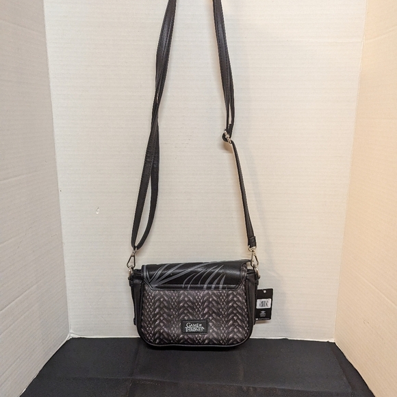 Game Of Thrones Dragon Wing Buckle-Down Fold Over Cross Body Bag Vegan L… - Picture 4 of 6